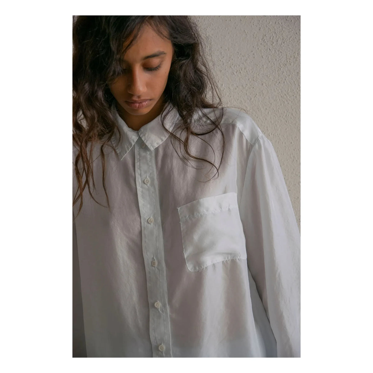 THEAVANT - Men's Silk Pongee Shirt | Light Blue