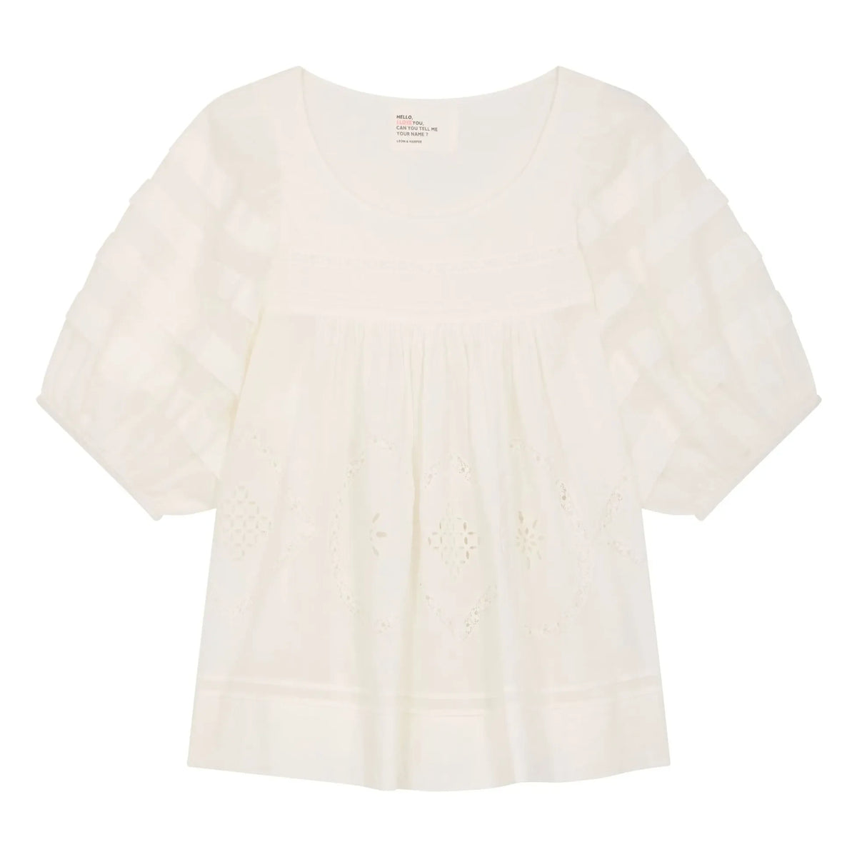 Leon & Harper - Cindie Organic Cotton Blouse | White