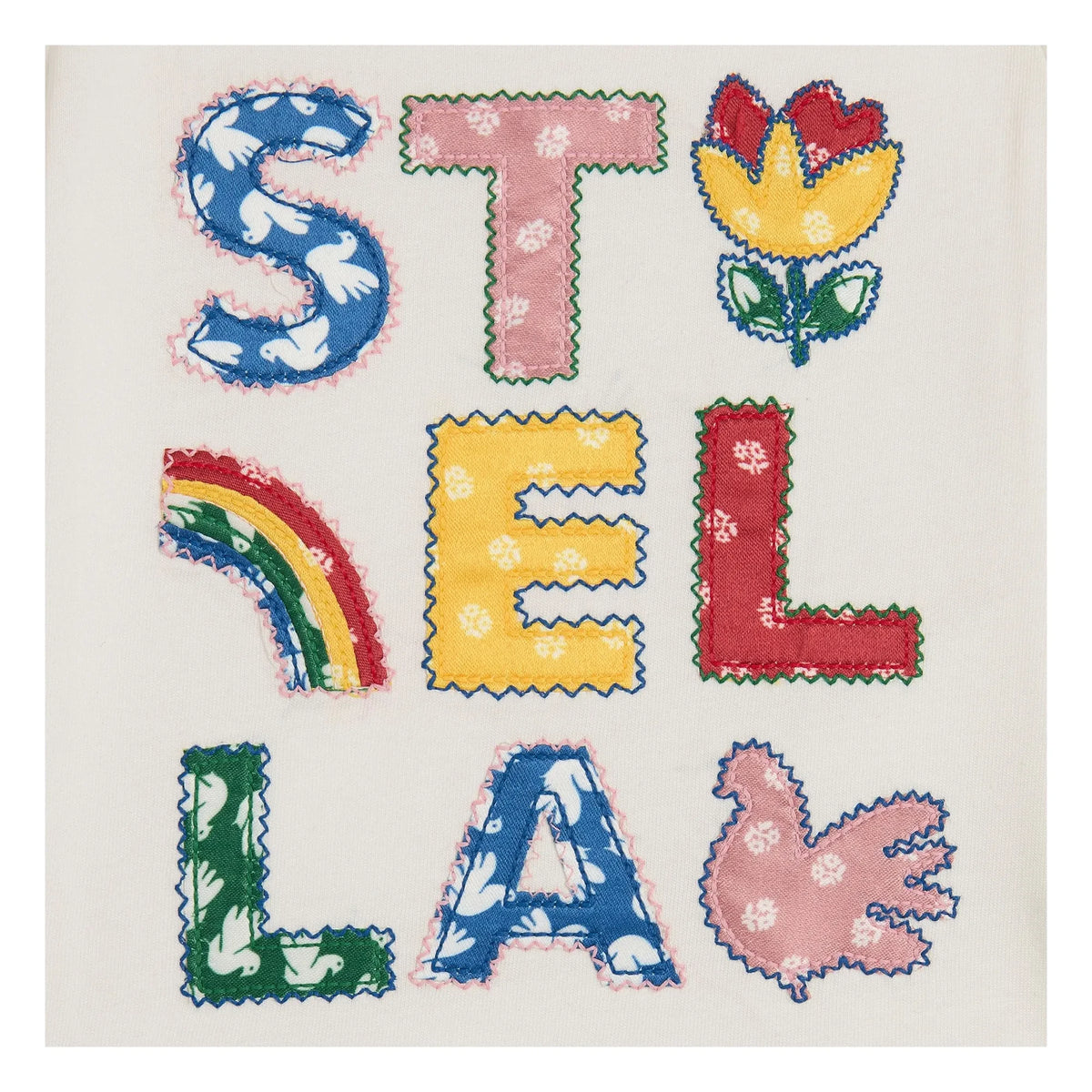 Stella McCartney Kids - Stella Organic Cotton Contrast T-Shirt | Ivory