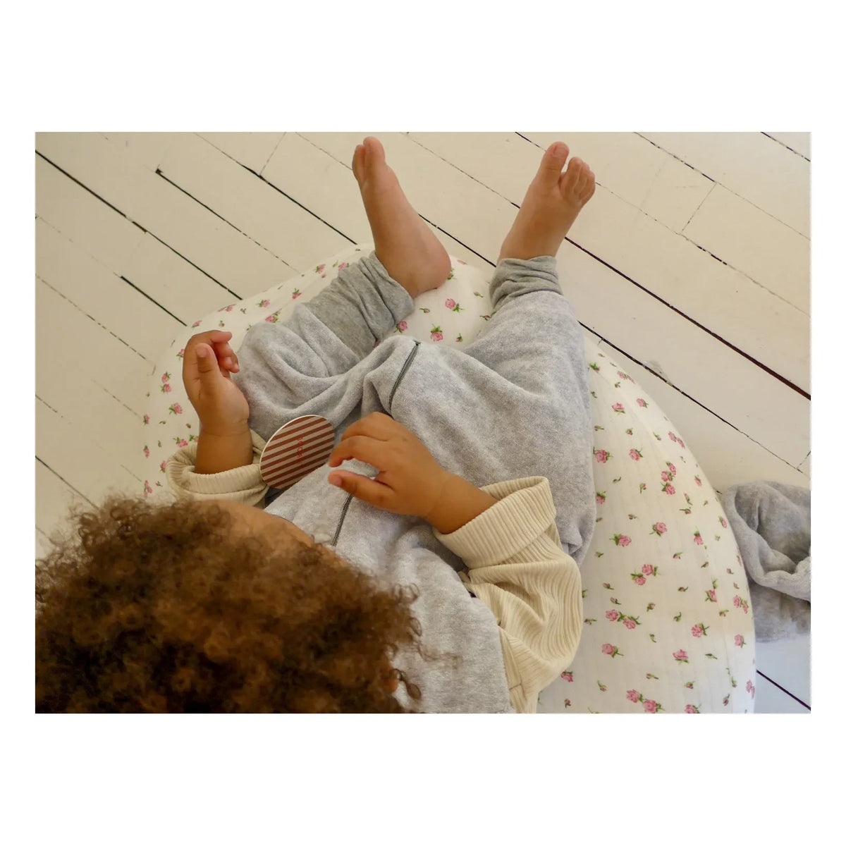 Tante Reine - Light sleeping bag, footed Brume | Heather grey