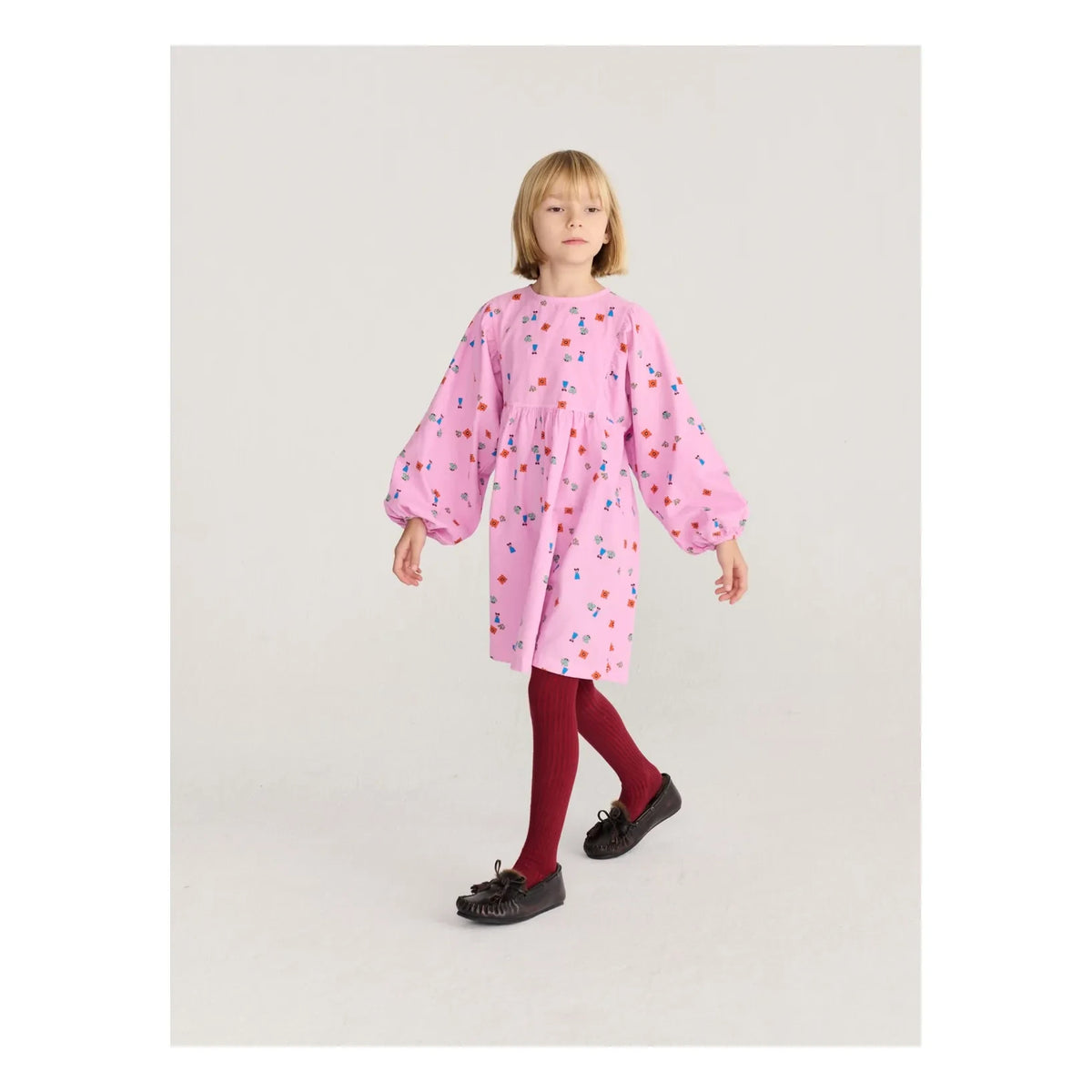 Bobo Choses - Ribbed Organic Cotton Tights | Burgundy