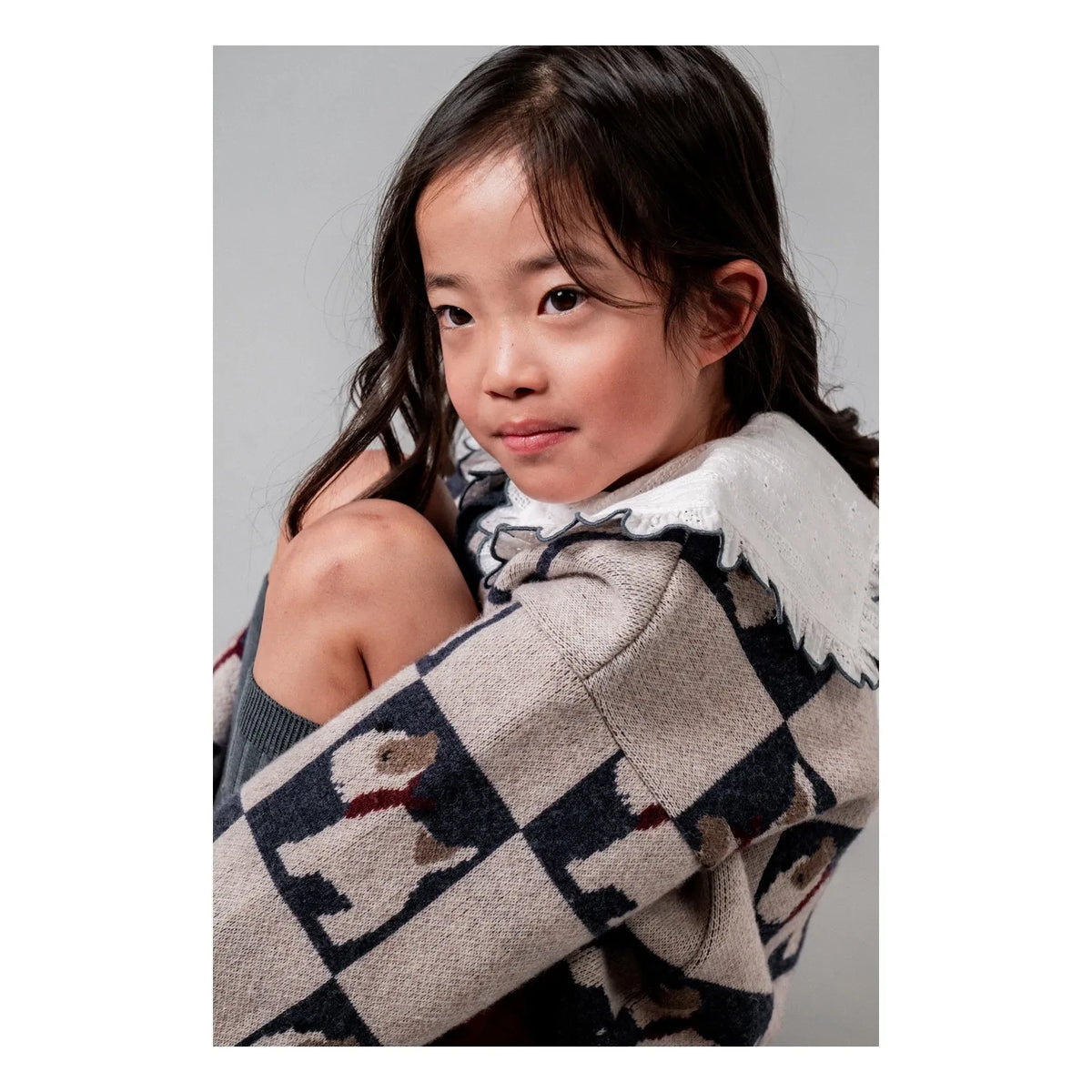 birinit - Les Petits Jackies Merino Wool Cardigan | Ecru