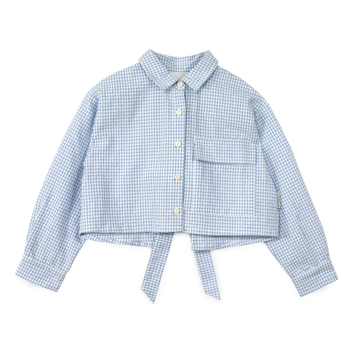 Mipounet - Sylvie Striped Bow Shirt | Light Blue