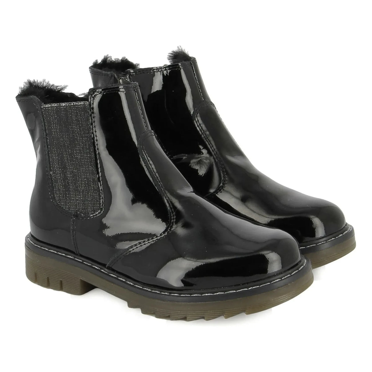 Pom d'Api - Sid Jod Zip Patent Leather Boot | Black