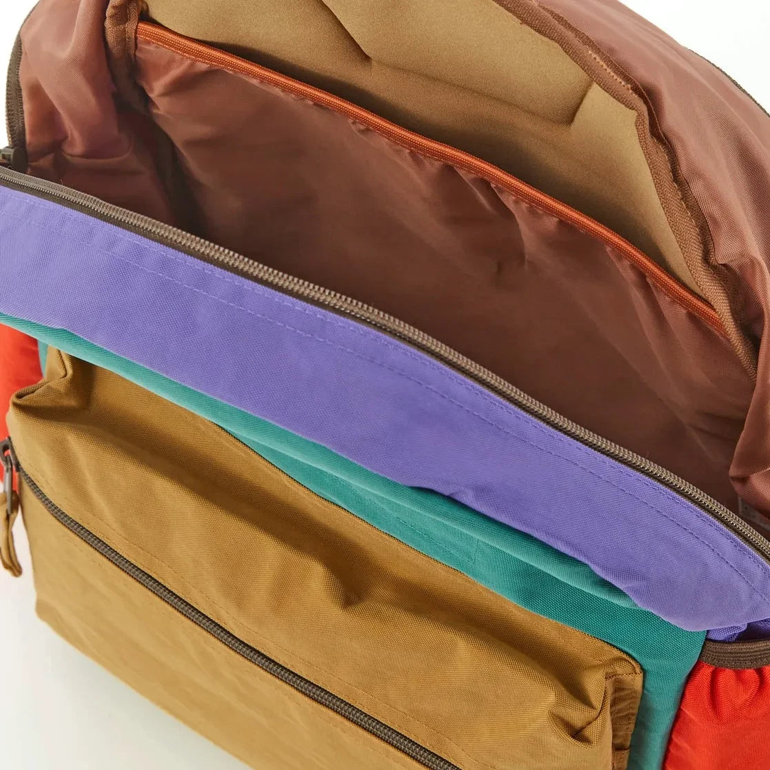 Ocean&Ground - Multi-Colored Block Backpack | Emerald Green