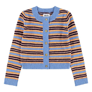 Molo - Striped Geraldine cardigan | Light Blue