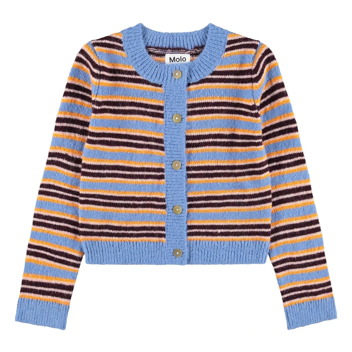 Molo - Striped Geraldine cardigan | Light Blue