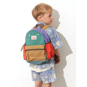 Ocean&Ground - Multi-Colored Block Backpack | Emerald Green