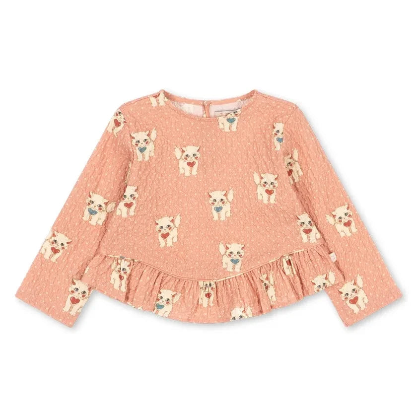 Konges Sløjd - Eline Cats Organic Cotton Blouse | Pink