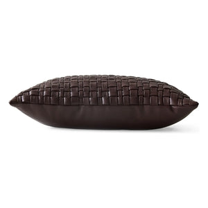 HKliving - Vegan leather pillow | Chocolate