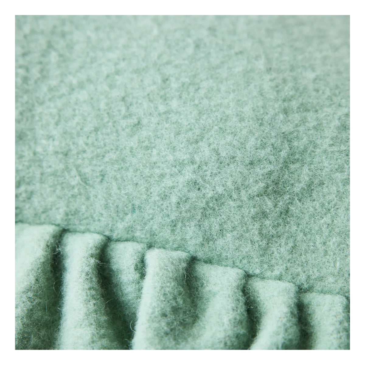 HKliving - Felt ruffled pillow | Mint Green