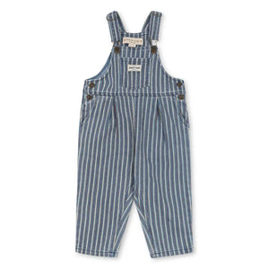 Konges Sløjd - Magot Striped Organic Cotton Denim Overalls | Blue