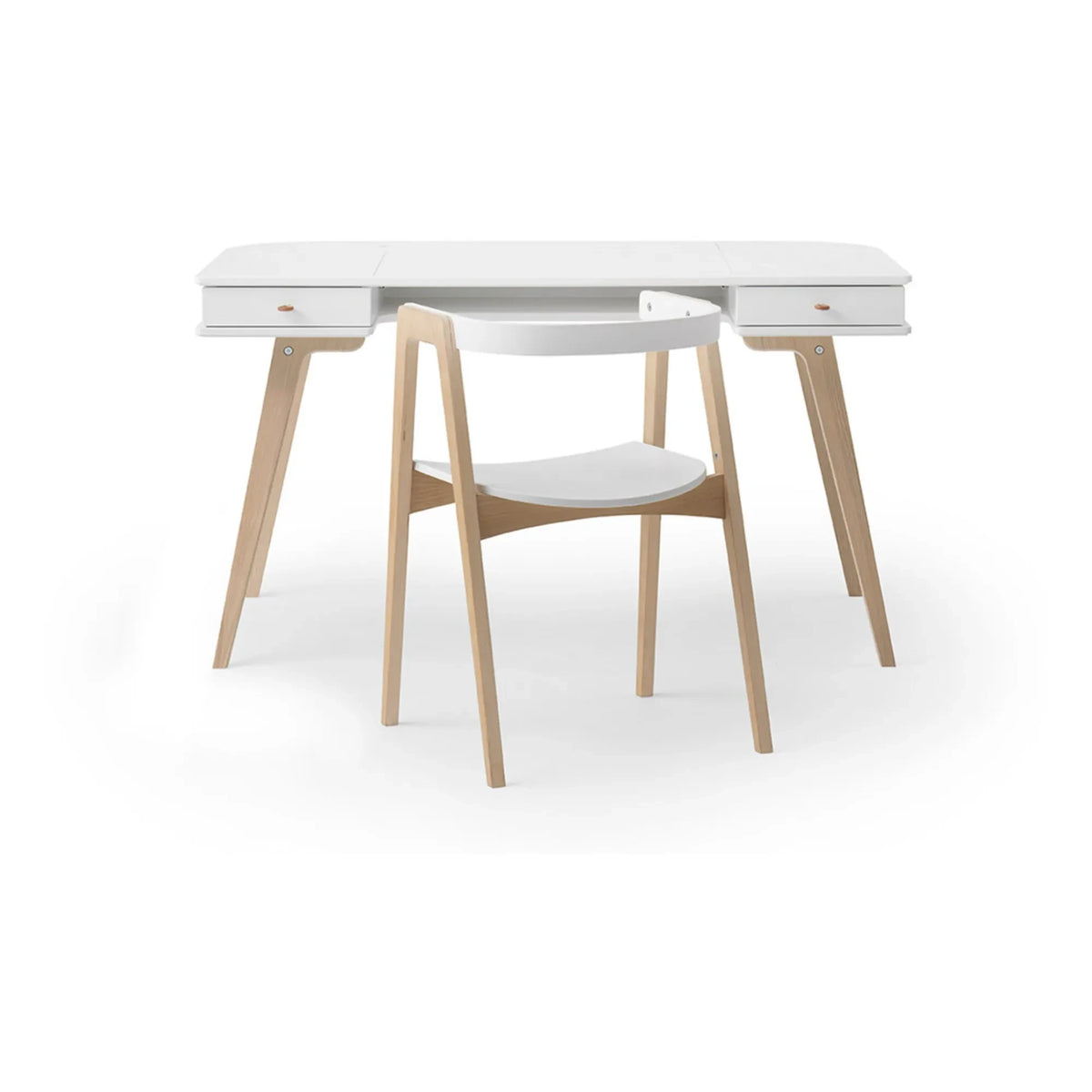 Oliver Furniture - Wooden Table and Chairs, 66 cm | White
