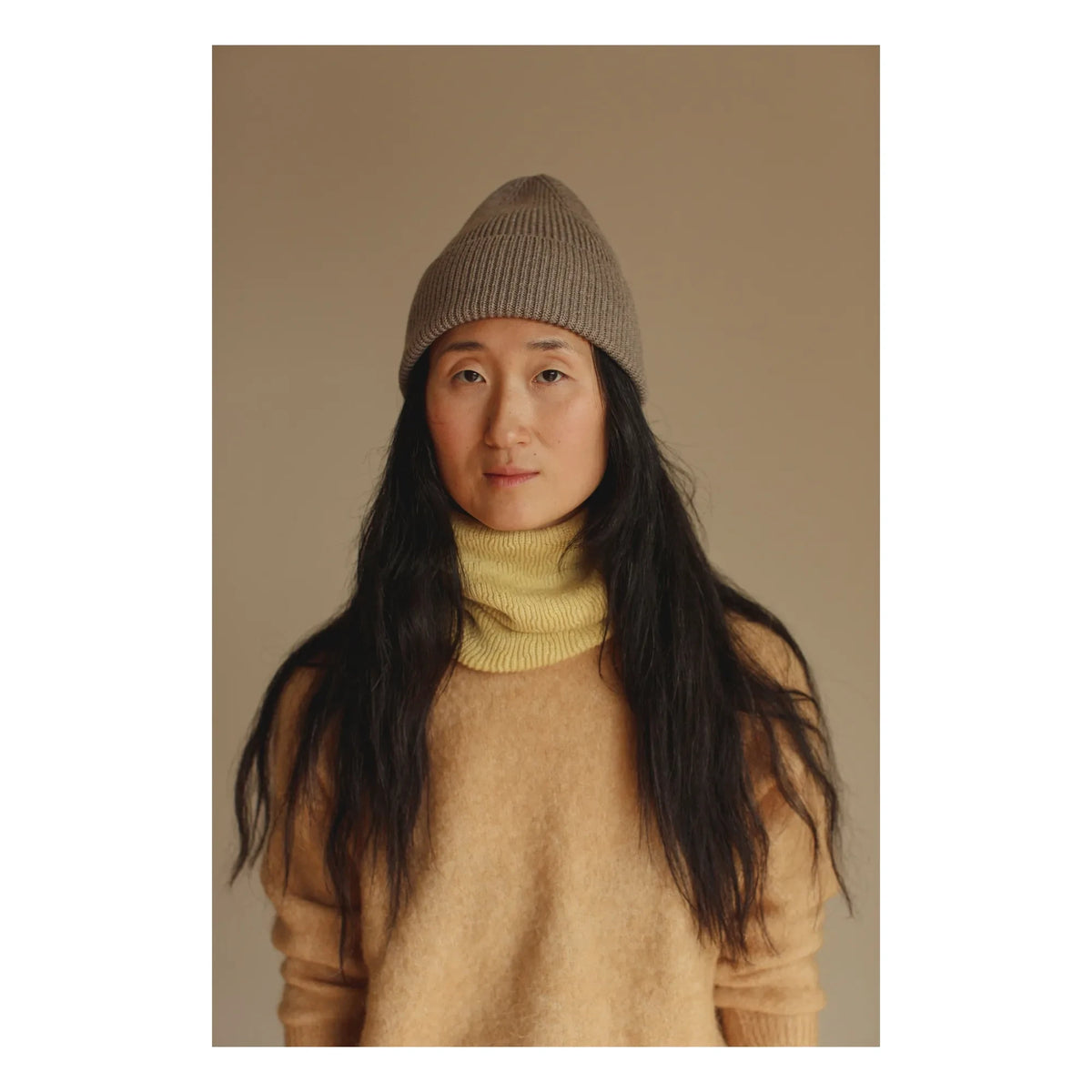 Hvid - Gigi Merino Wool Neck Warmer | Pale yellow