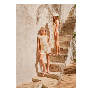 Molo - Avery Palm Romper | Ecru