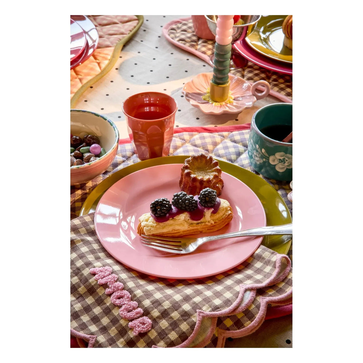 Rice - Ceramic Flower Candle Holder | Pink