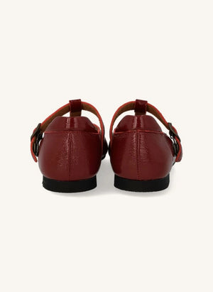 Angulus - Patent T-Bar Flats Coeur | Cherry Red