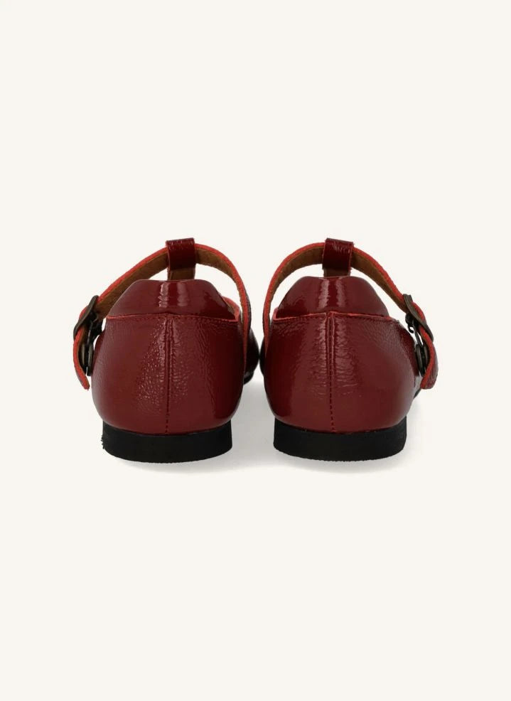 Angulus - Patent T-Bar Flats Coeur | Cherry Red