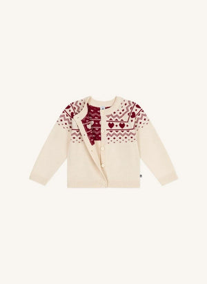 Petit Bateau - Heart Wool Vest | Ecru