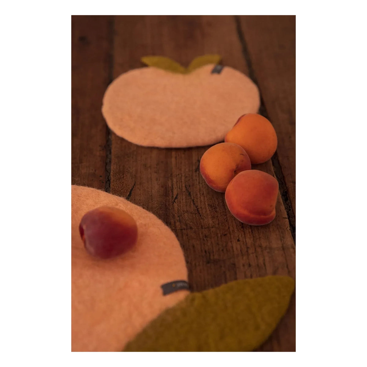 Muskhane - Felt Peach Placemats | Blush
