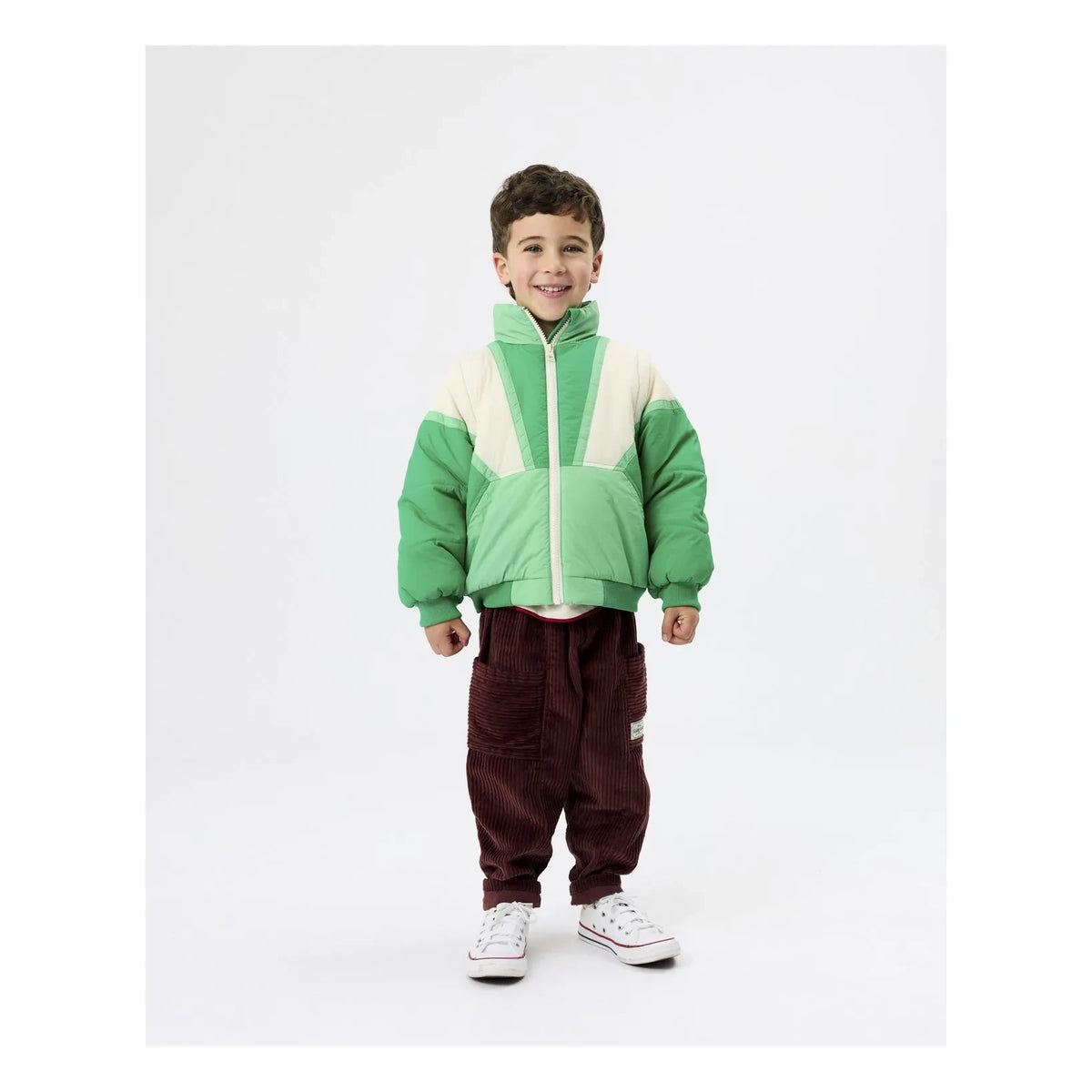 Goldie + Ace - Removable Sleeve Retro Jacket | Green