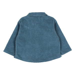 Búho - Soft Velvet Organic Cotton Baby Shirt | Sky Blue