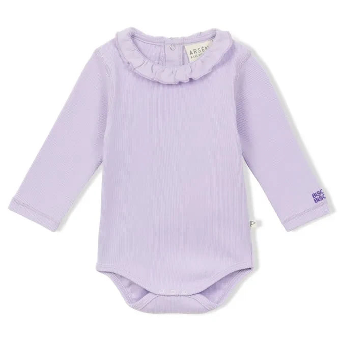Arsène et Les Pipelettes - Organic Cotton Ribbed Bodysuit | Lilac
