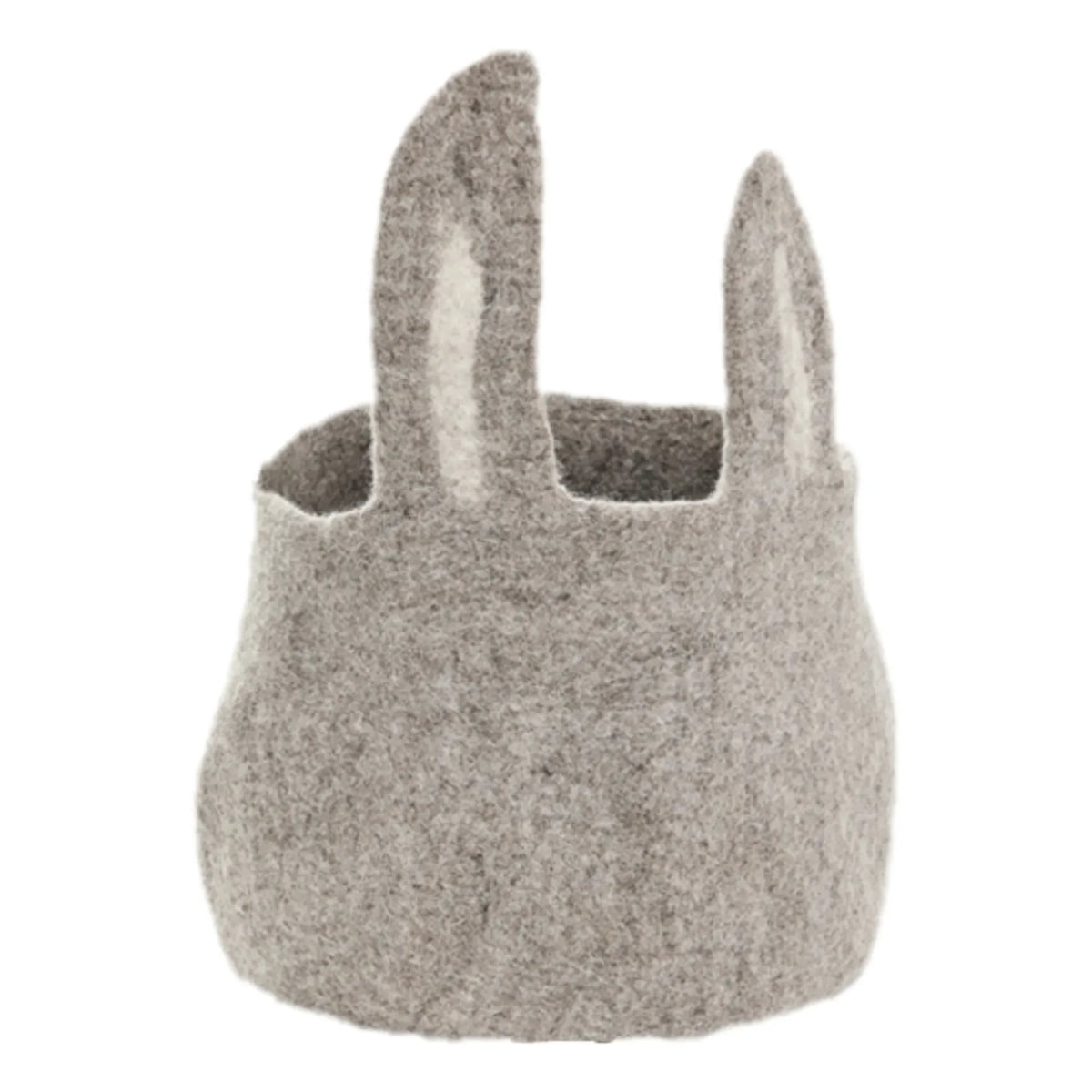 Muskhane - Pasu Rabbit Felt Basket | Light grey
