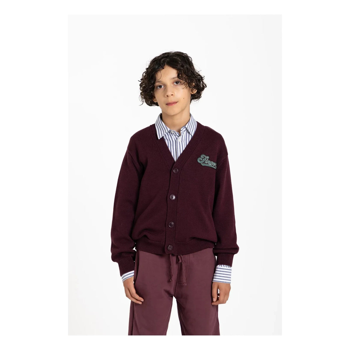 Finger in the nose - Robin Organic Cotton Vest | Dark Red