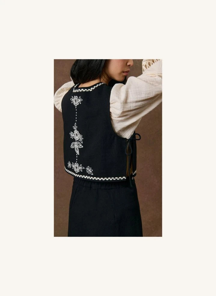 Louise Misha - Soniago Organic Cotton Top | Black