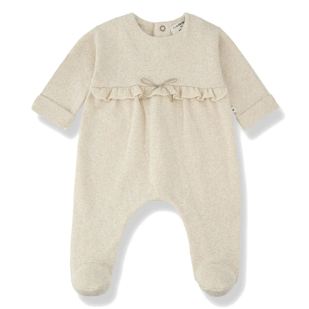 1+ in the family - Cardenac One-piece Romper and Footed Pants | Ecru