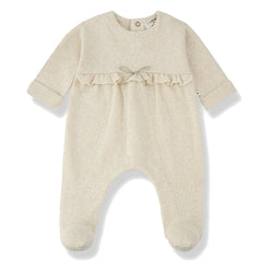 1+ in the family - Cardenac One-piece Romper and Footed Pants | Ecru