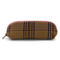 Rose in April - Gaston Checked Pencil Case | Brown