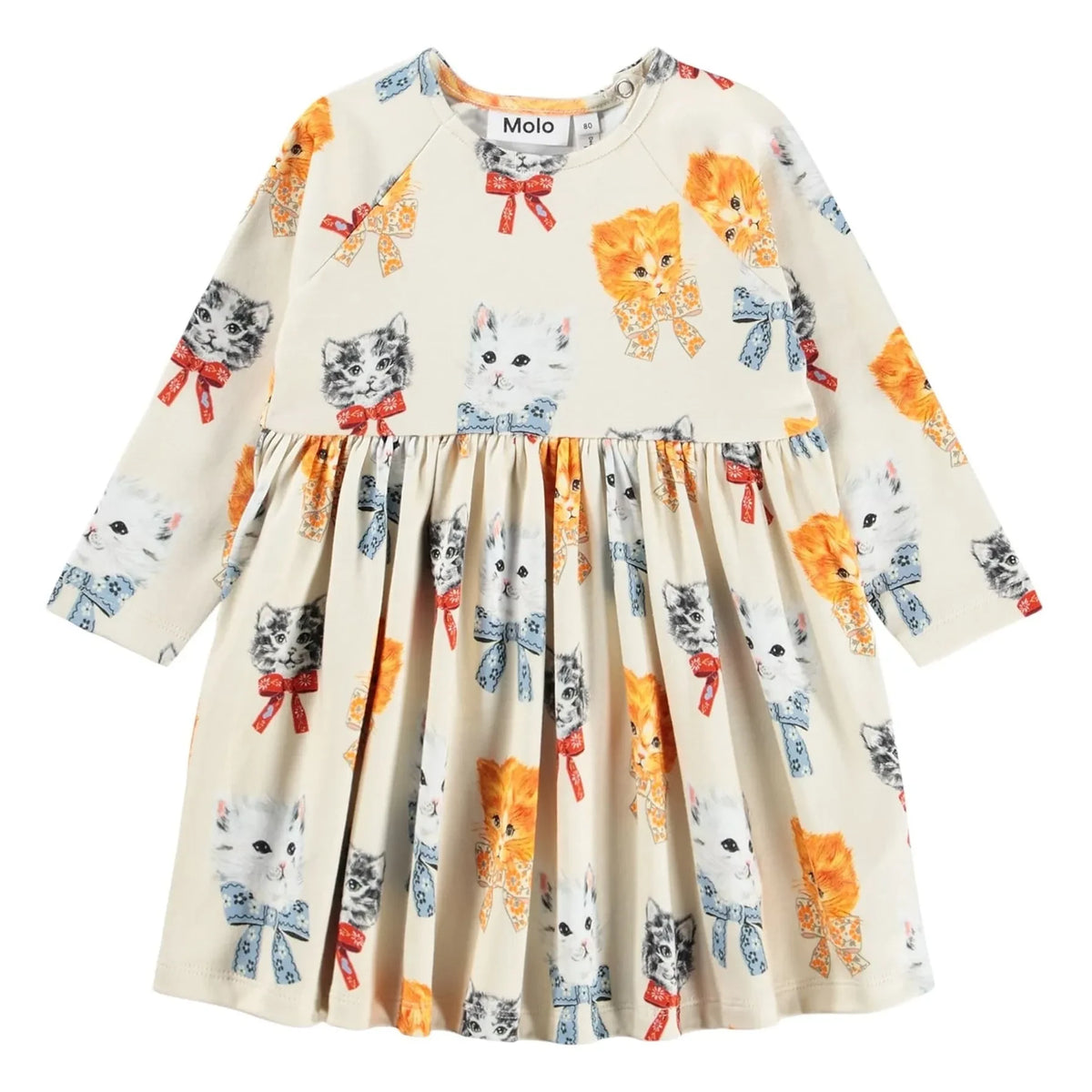 Molo - Charmaines Chats Organic Cotton Dress | White