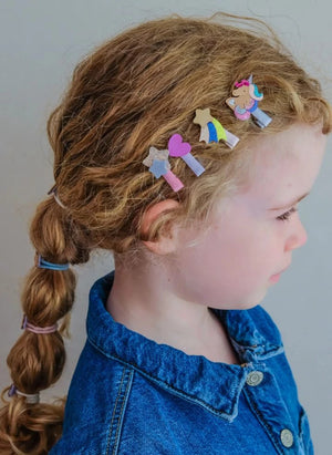 Mimi & Lula - 8-piece Unicorn Hair Clip Set | Pink