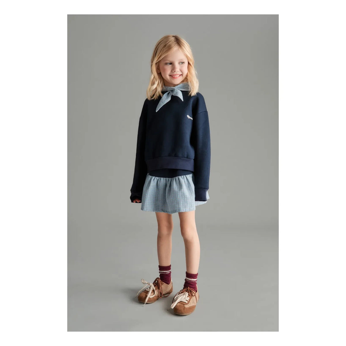 Mipounet - Florence Knot Neck Sweatshirt | Navy