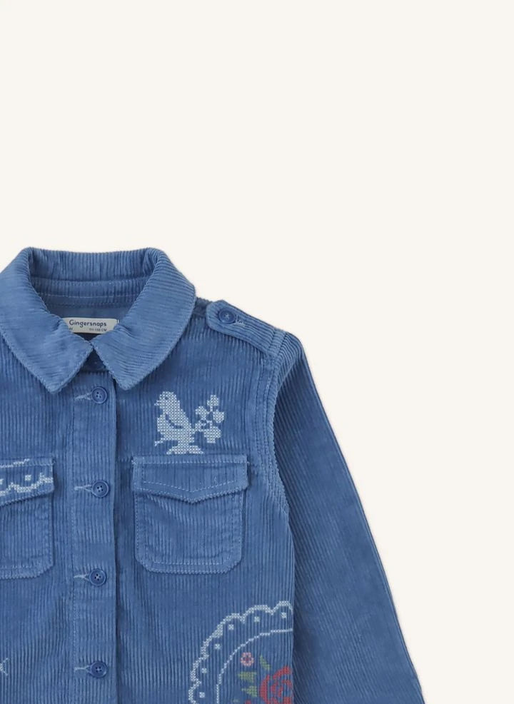 Gingersnaps - Vicenta Embroidered Velvet Jacket | Mavi