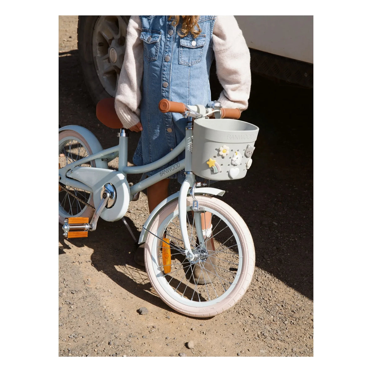 Banwood - Pin & Ride customizable bike basket/trolley | Ivory
