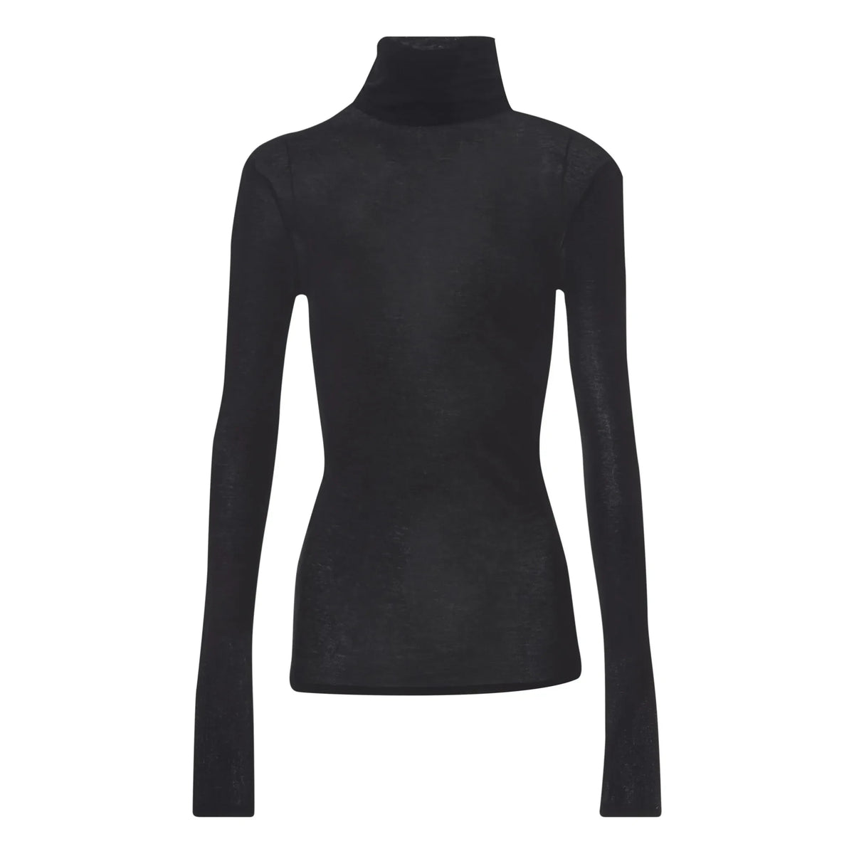 American Vintage - Massachusetts Polo Neck Long Sleeve T-shirt | Black