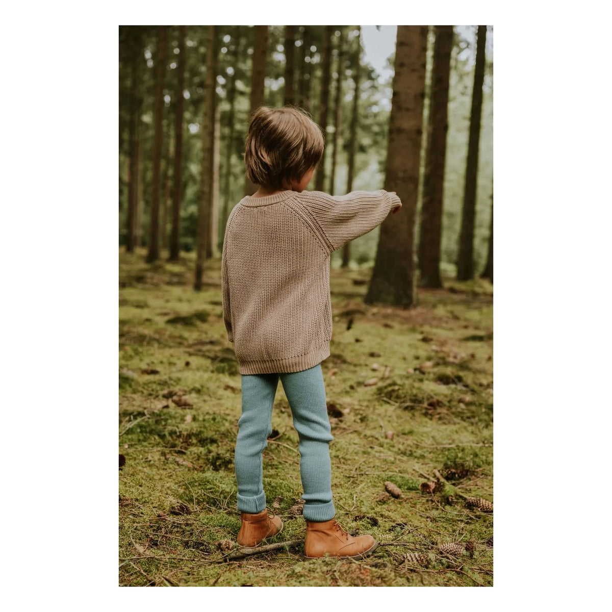 Yuki - Organic Cotton Raglan Cardigan | Beige