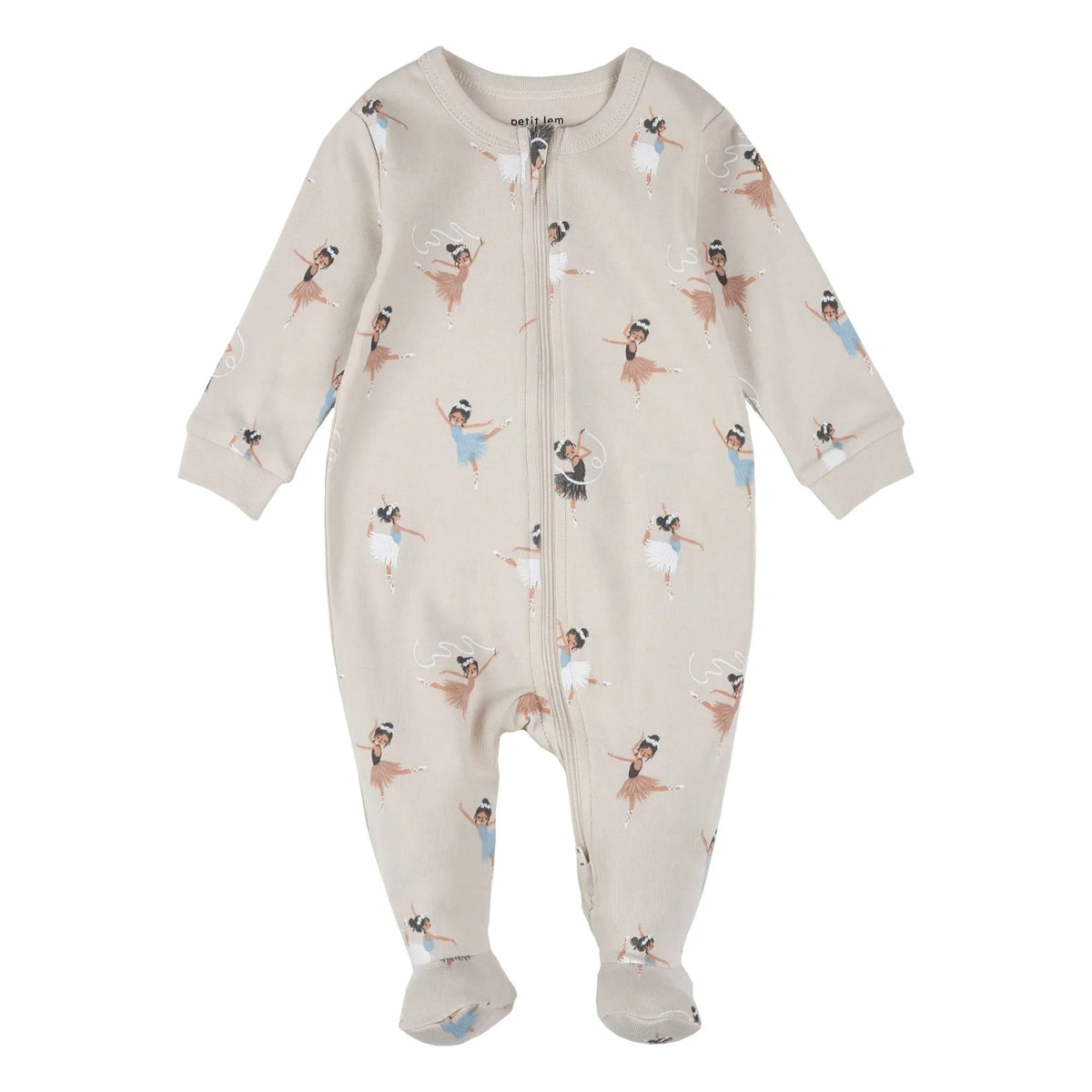 Petit Lem - Ballerina Footed Pajamas | Organic Cotton | Light Green