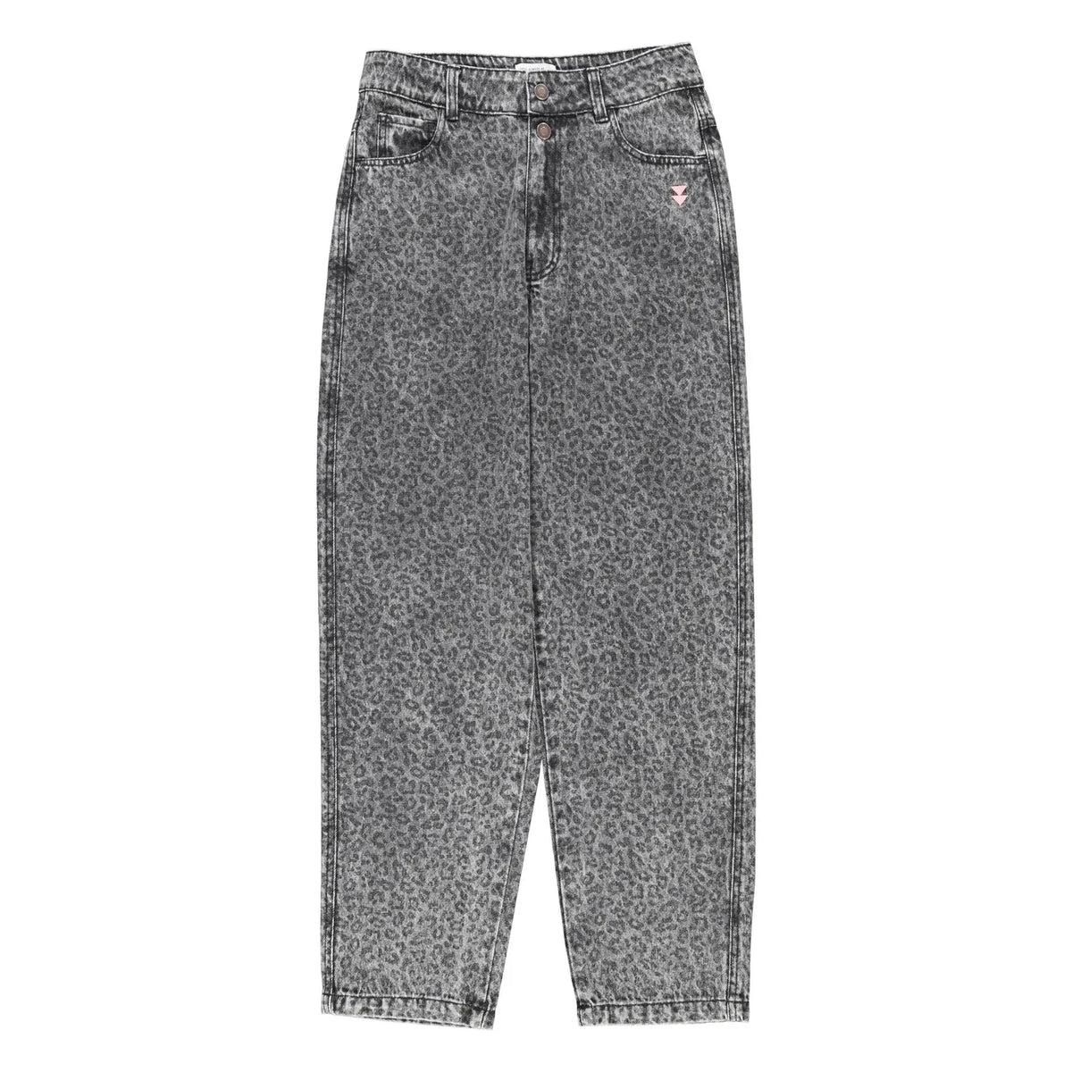 Sisters Department - Animal Print Cotton Jeans | Washed Black