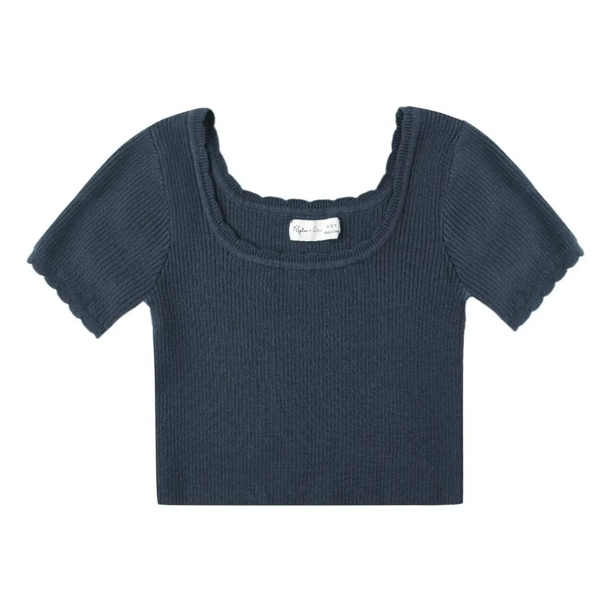 Rylee + Cru - Scallop Mini T-Shirt | Navy