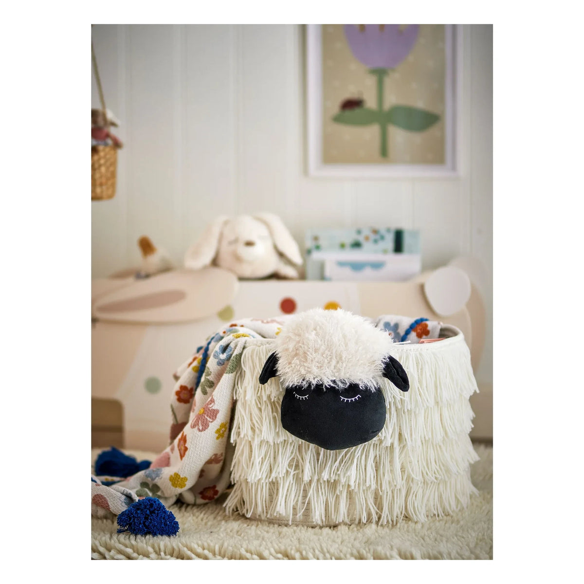 Bloomingville Mini - Dolly Storage Basket | White