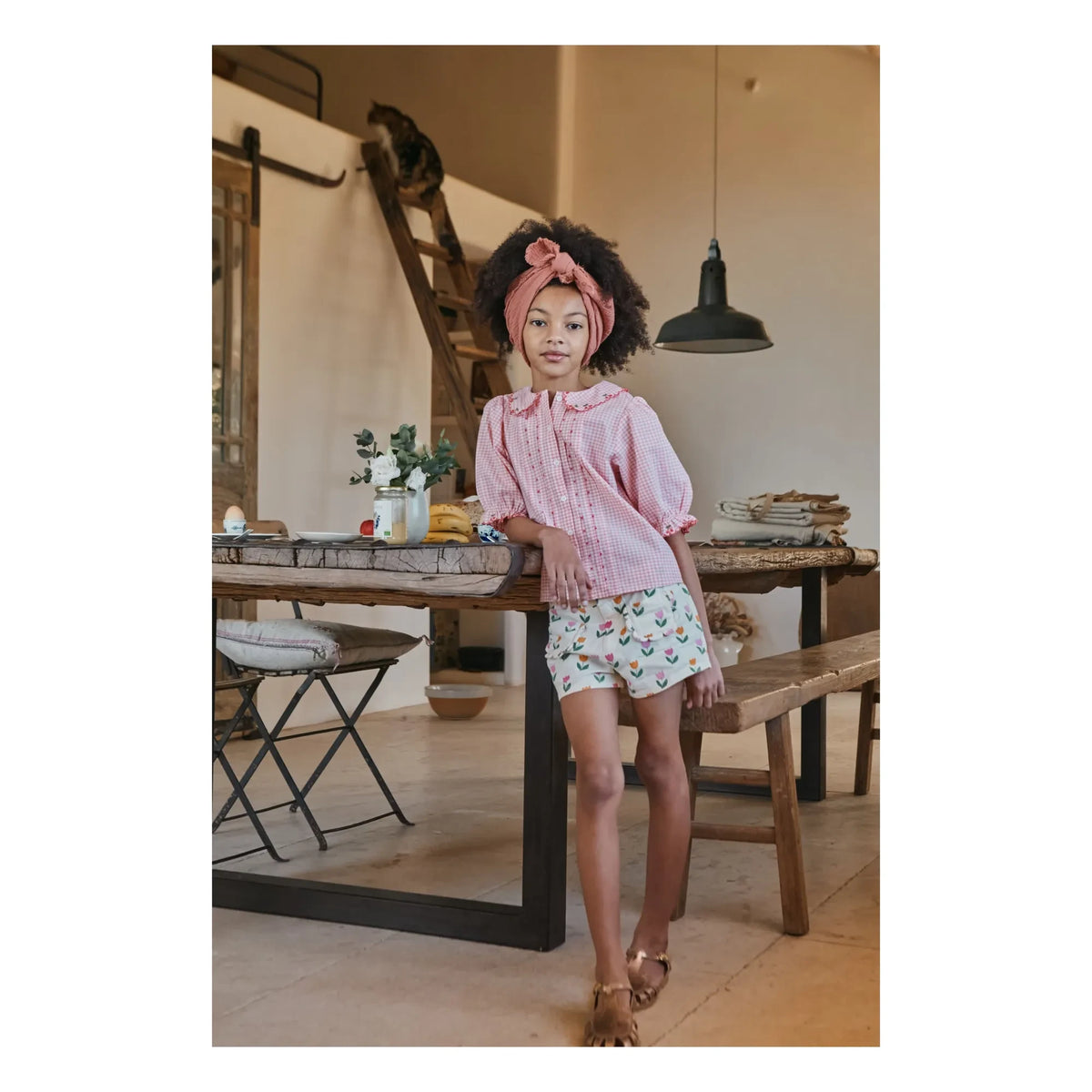 Emile et Ida - Cream Tulip Shorts