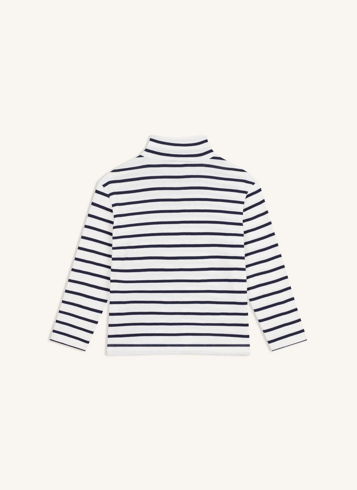 Petit Bateau - Organic cotton striped turtleneck | White