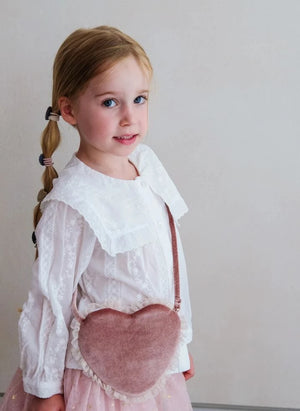 Mimi & Lula - Velvet Heart Bag | Pink