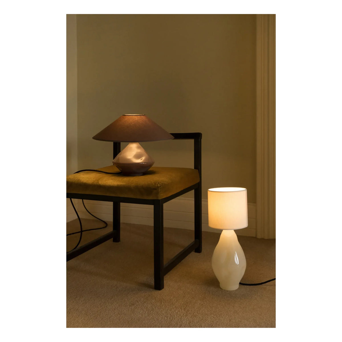 Los Objetos Decorativos - Borosilicate Glass Table Lamp | Beige