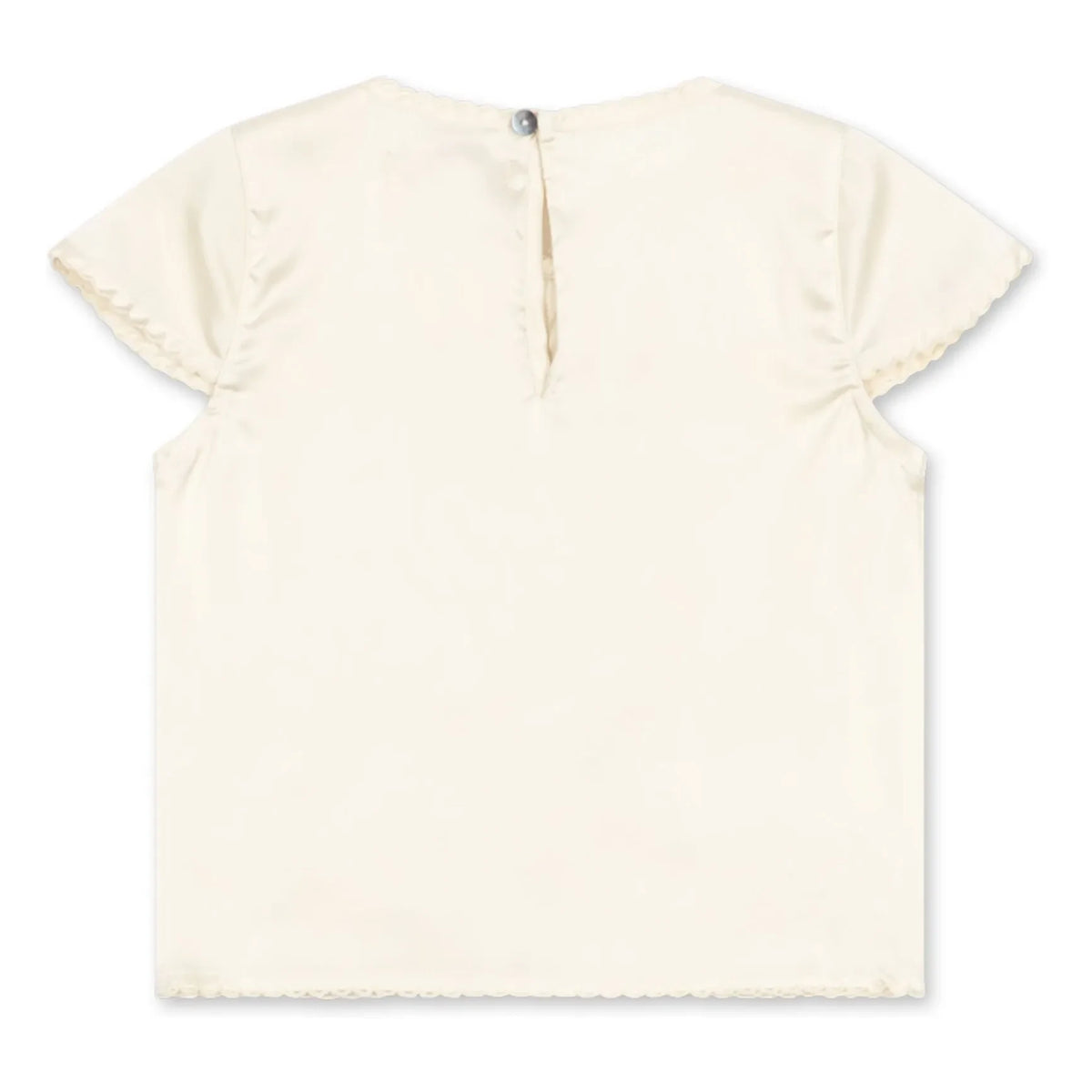 Konges Sløjd - Shimmer Embroidered Tie Blouse | Ecru