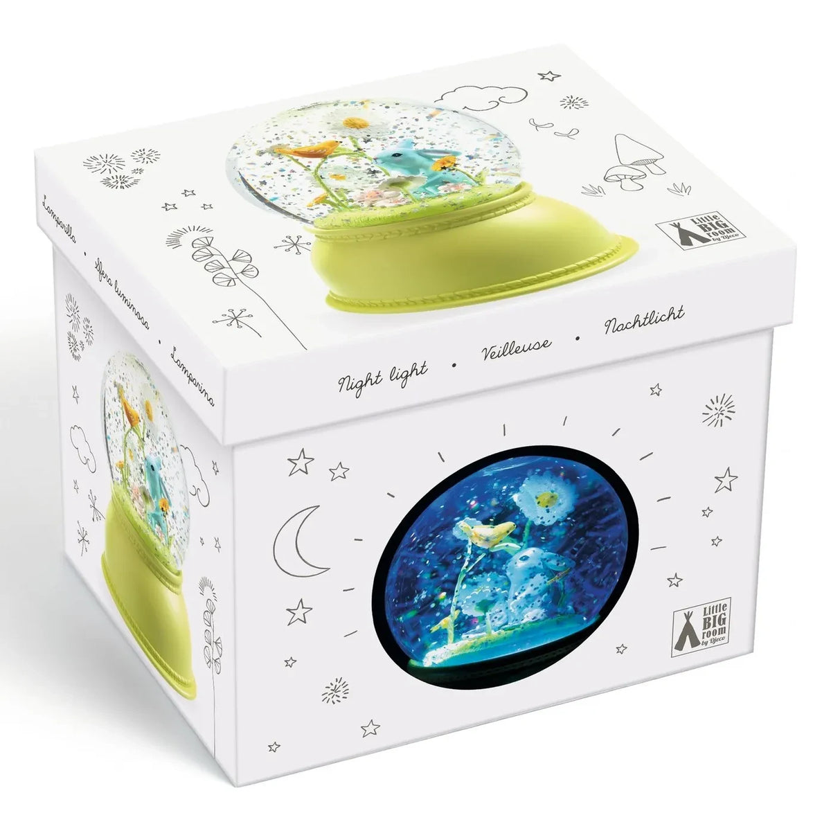 Djeco - Rabbit Snow Globe Night Light